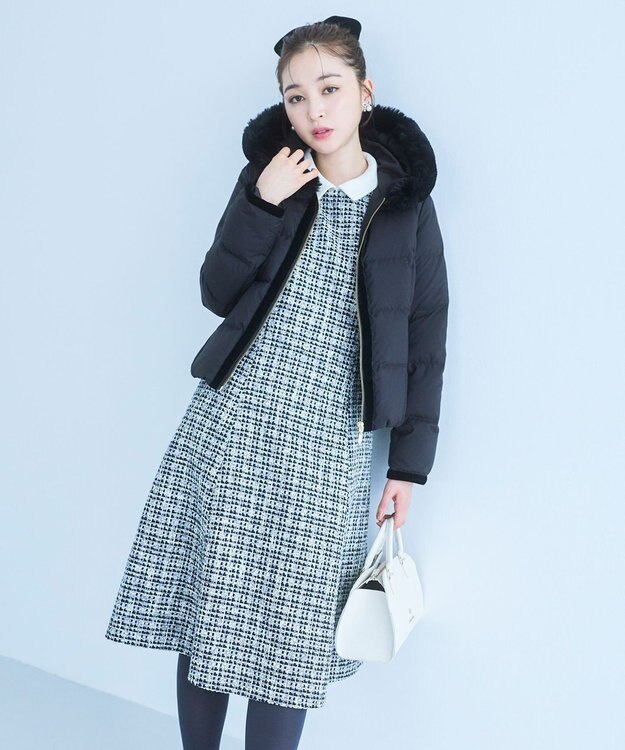 TOCCA 【洗える・消臭】 TWEED BLOSSOM ドレス ブラック系5