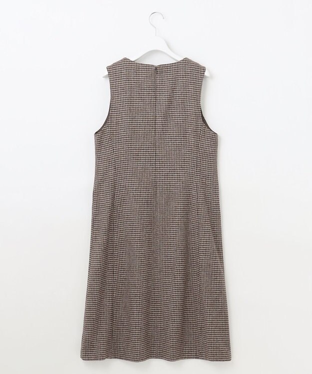 J.PRESS LADIES T/W 千鳥 ツイード ジャンパースカート ブラウン系3