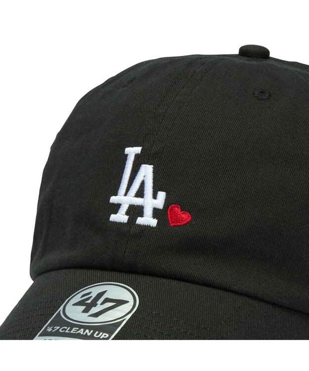 WEGO 【ユニセックス着用ITEM】＇47　CLEAN　UP　MLB　MINI　HEART ブラック