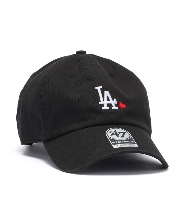 WEGO 【ユニセックス着用ITEM】＇47　CLEAN　UP　MLB　MINI　HEART ブラック