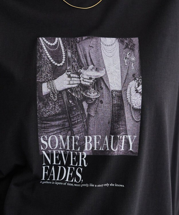 YECCA VECCA フォトプリントノースリーブTee Black