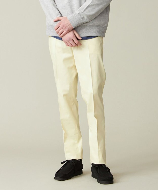 J.PRESS MEN 【ストレッチ】トリコチンストレッチ パンツ イエロー系