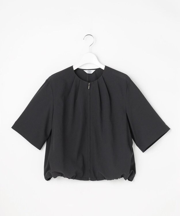 J.PRESS LADIES S 【季節の変わり目に】アキハ BREEZE COOL ノーカラー ブルゾン スレート系