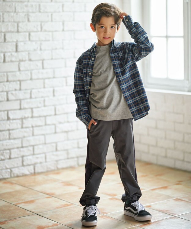 J.PRESS KIDS 【100-130cm】サイド切替パンツ ライトグレー系