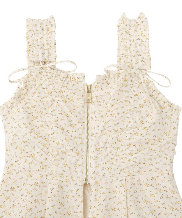 earth music&ecology フラワーペプラムビスチェ Ivory