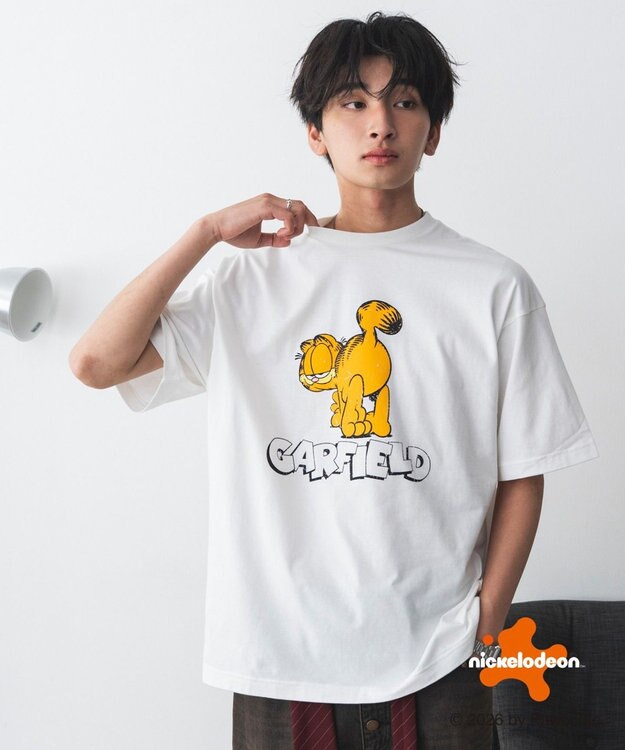 WEGO 【ユニセックス着用ITEM】GARFIELDグラフィックT（SS） ホワイト