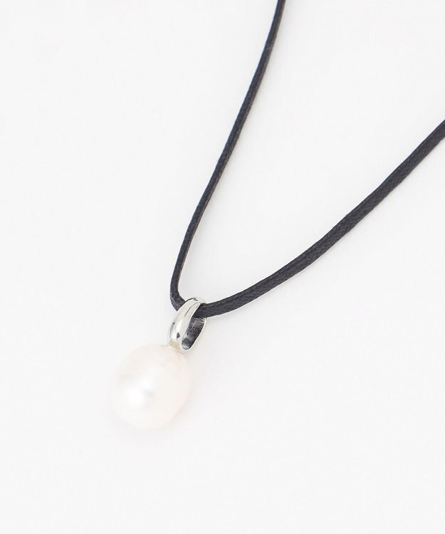 23区 淡水パール コード ネックレス ブラック系