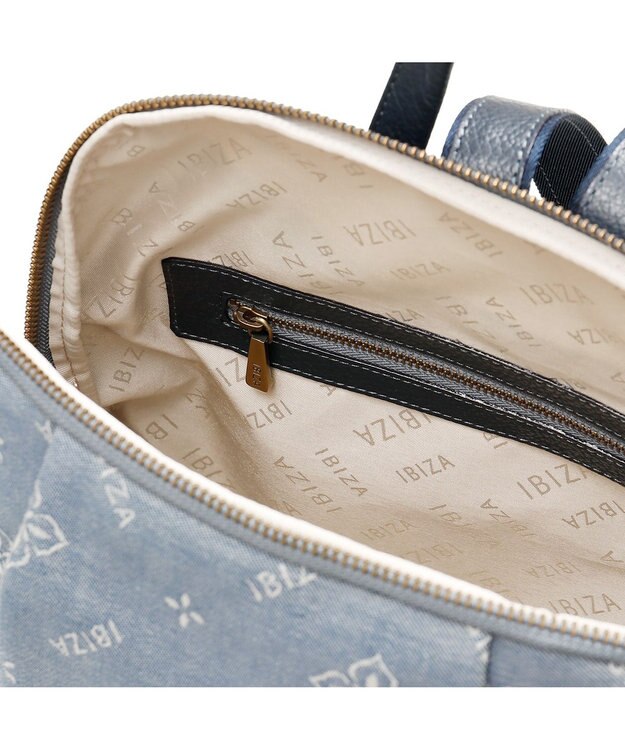 IBIZA アスール　ロゴデニム　リュック 水色