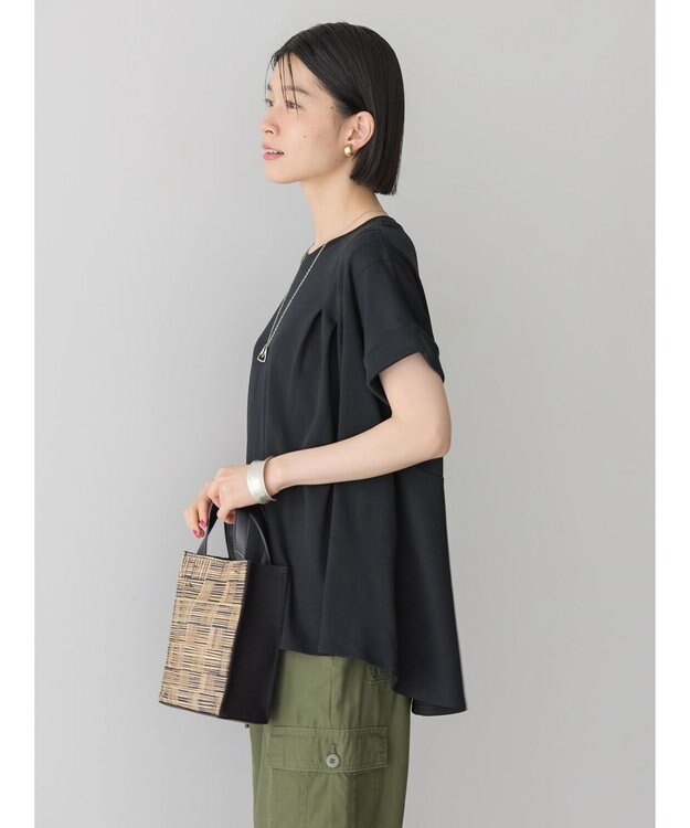 AMERICAN HOLIC フレアヘムフレンチスリーブカットプルオーバー Black