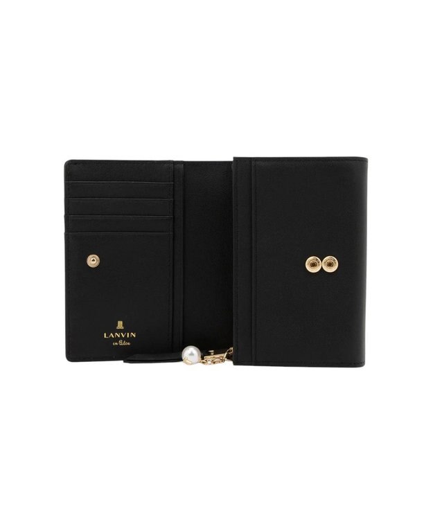 LANVIN en Bleu イエナ 2つ折り中Lファスナー財布 ブラック