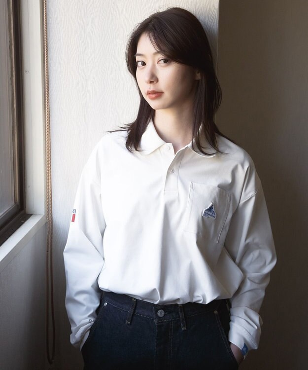 SHARE PARK LADIES 【UVケア・吸水速乾・ストレッチ・軽量 】エンブレムポロTシャツ（S・Mサイズ） ホワイト系