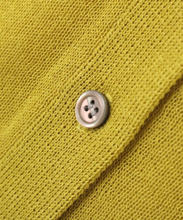 YECCA VECCA シアーニットVネックカーディガン Yellow