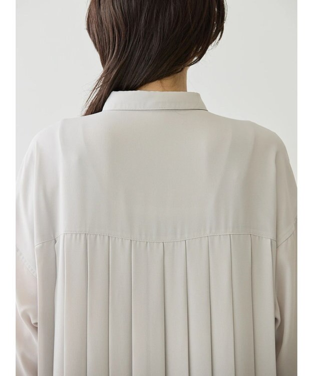 AMERICAN HOLIC ジョーゼットバックプリーツワンピース Light Gray