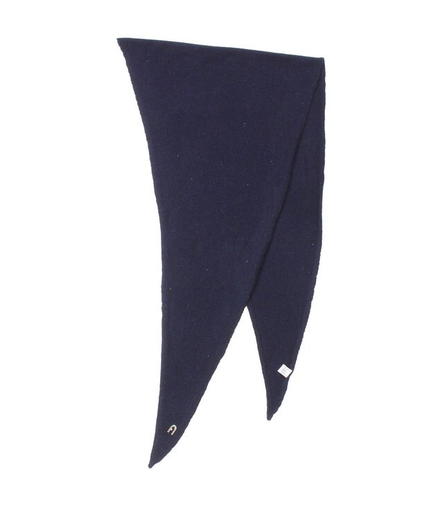 MOONBAT FURLA(フルラ）カシミヤ スパンコール トライアングルストール ネイビーブルー