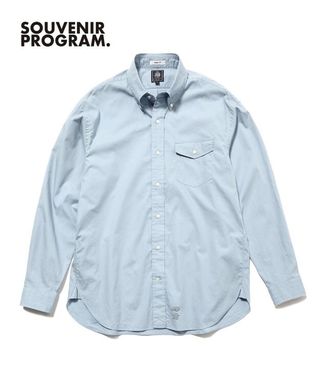 J.PRESS MEN 【J.PRESS ORIGINALS】【UNISEX】Cotton Broad Cloth Shirt / B.D. / Baggy-Fit スカイブルー系