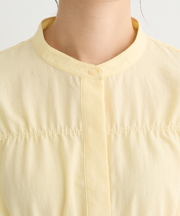 Green Parks シャーリングシャツチュニック Light Yellow