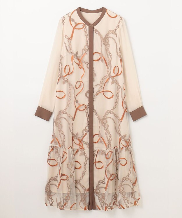 GRACE CONTINENTAL チェーン刺繍ワンピース キナリ