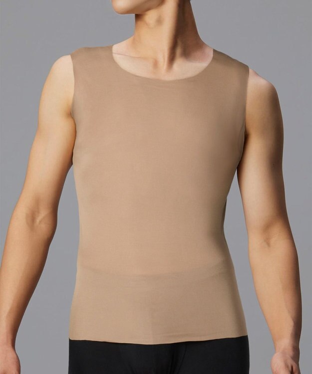 WACOAL MEN 【オーガニック綿混インナー】多機能を着る。綿の贅沢オーガニック 汗取り機能つき ノースリーブ GL5211 /ブロス バイ ワコールメン ベージュ