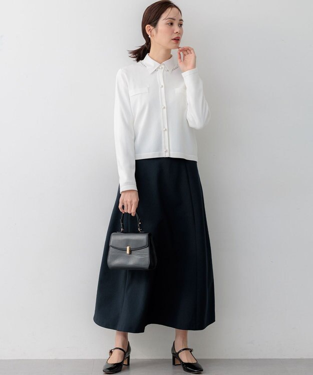 組曲 S エアリーシャーティング オーバーシャツ ホワイト系