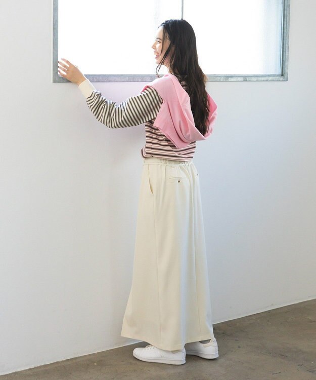 CRAFT STANDARD BOUTIQUE フロントタックロングスカート Ivory