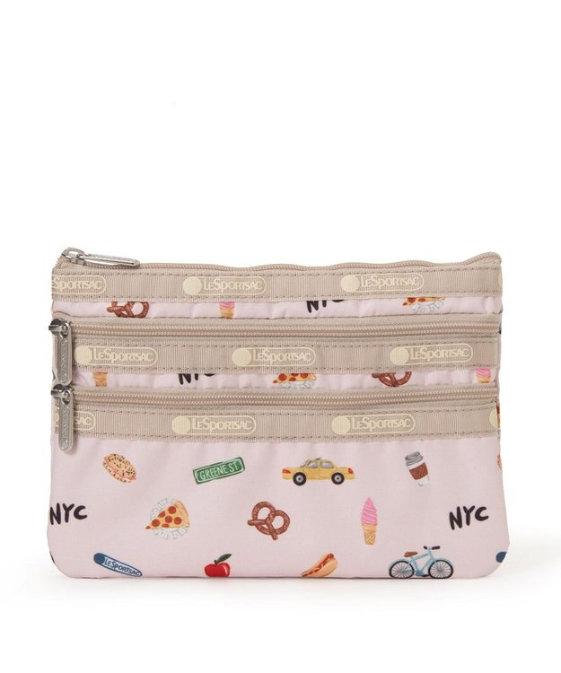 LeSportsac 3ZIP COSMETIC/NYCアイコンズピンク NYCアイコンズピンク