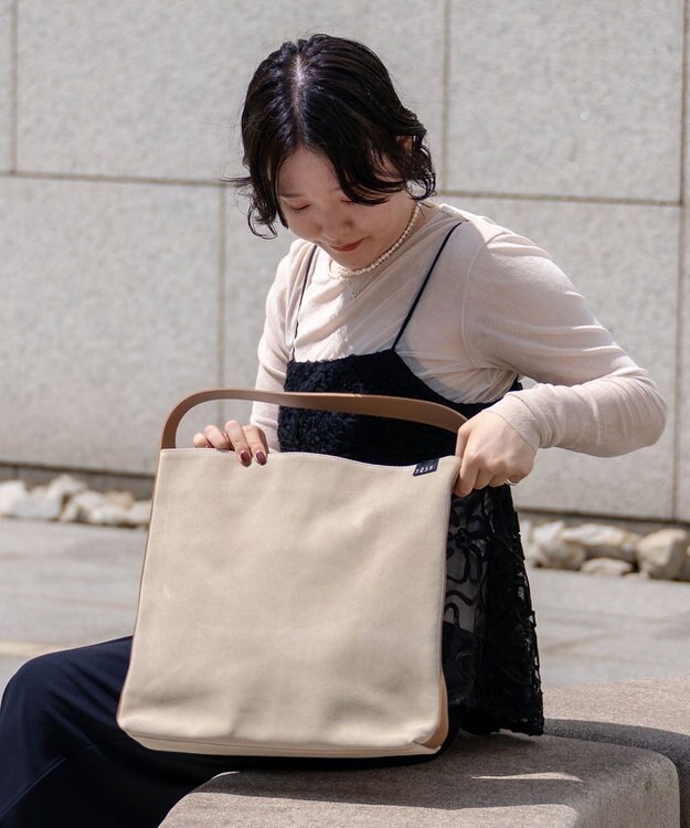 YUSHI Sable - ONE SHOULDER TOTE トートバッグ グレイッシュベージュ