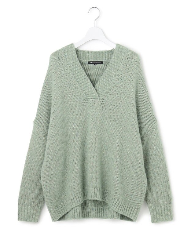 23区 L 【GLOW11月号掲載】ヘアリーラメリリー バルキー ニット スモーキーグリーン系