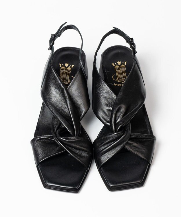 BONTRE 【BONTRE/ボントレ】ツイストヒールサンダル ブラック