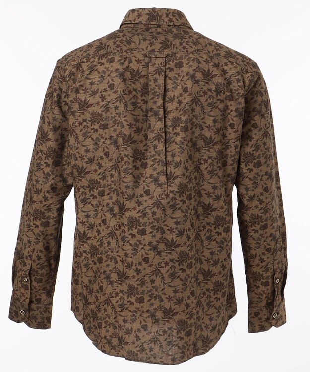 JOSEPH ABBOUD 【キングサイズ】JC花柄プリント　シャツ ダークブラウン系6