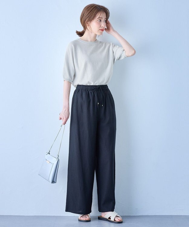 ANY 【洗濯機可/UVケア】ラメニットドルマンプルオーバー オフラメ