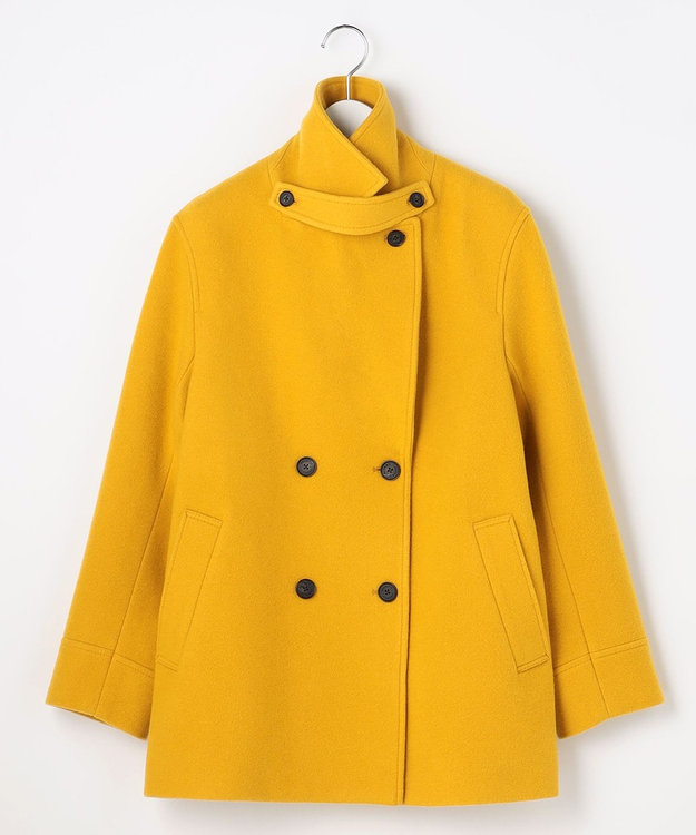 J.PRESS LADIES 【WEB限定カラーあり】Jackal ソフトメルトン Pコート 【WEB限定】イエロー系