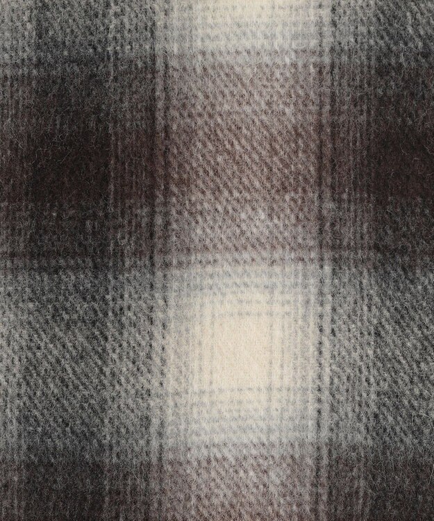 自由区 【リバーシブル】ウールリバー ノーカラーロングコート キャメル系