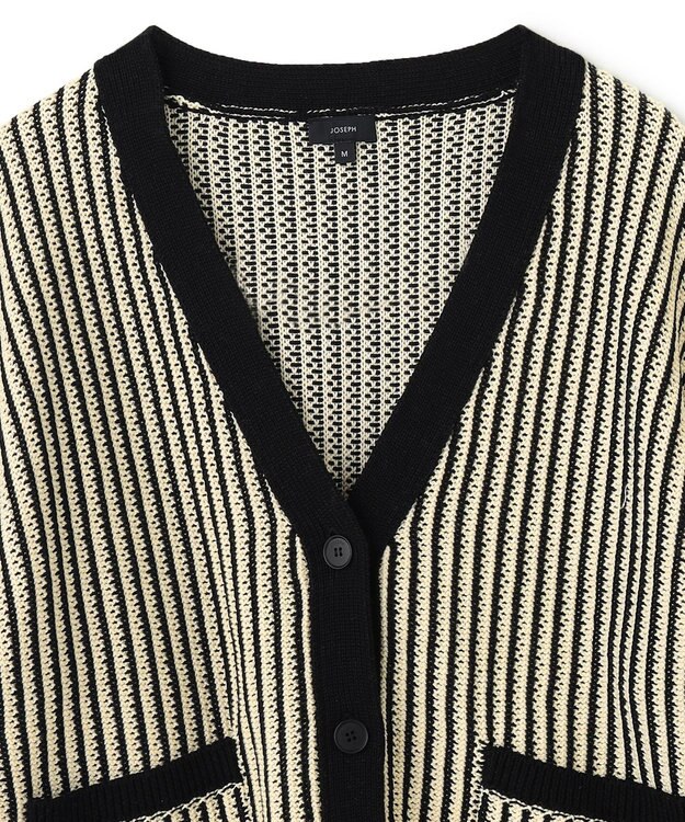 JOSEPH 【洗える】バイオテープコットン　カーディガン Black