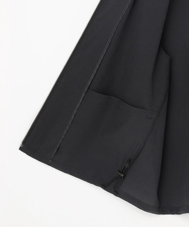 J.PRESS LADIES S 【季節の変わり目に】アキハ BREEZE COOL ノーカラー ブルゾン スレート系