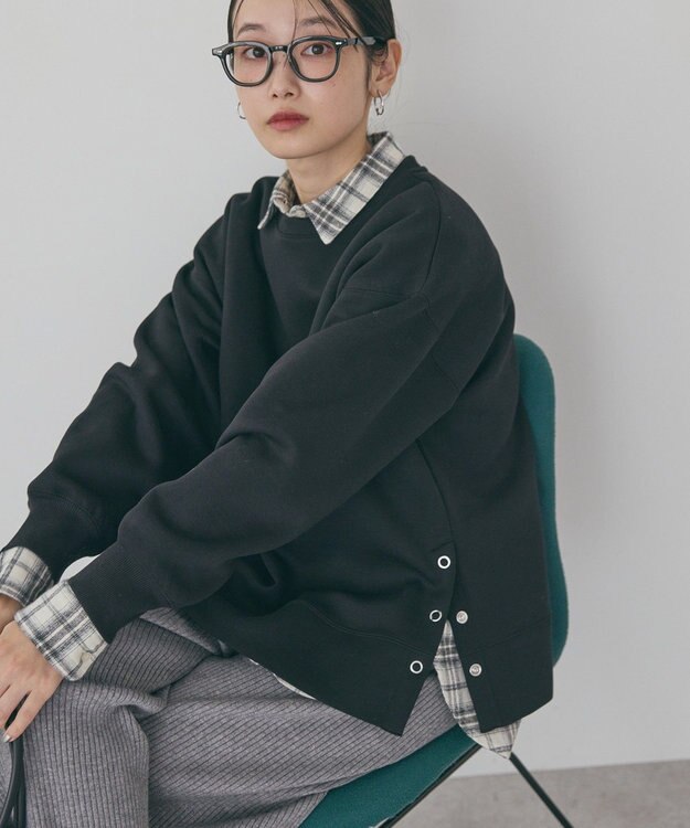 AMERICAN HOLIC サイドドットポンチプルオーバー Black