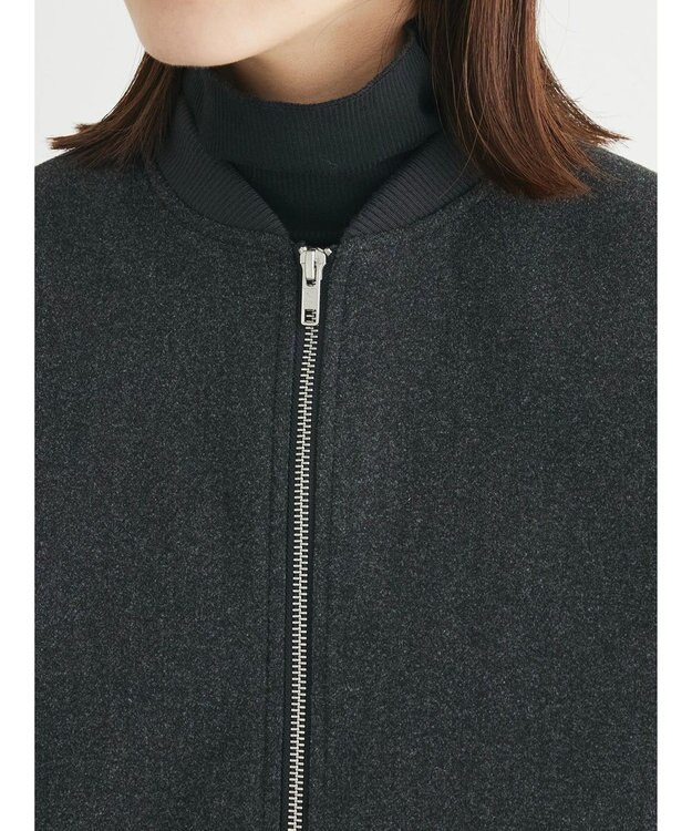 Green Parks ・ＥＬＥＮＣＡＲＥ　ＤＵＥ　ウールライクブルゾン Charcoal Gray