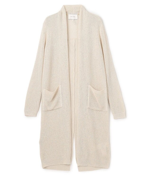 BEIGE， OPTICAL / ロングカーディガン Ecru