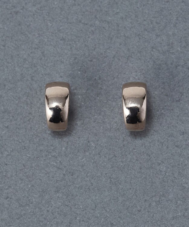 Phoebe 〈金属アレルギー対応〉ストレートラインセラミックポストピアス 定番/シンプル/フープピアス シャンパンゴールド