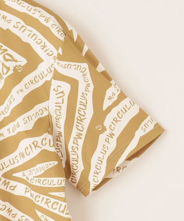 PW CIRCULUS 【UVカット / 吸水速乾 / 伸縮性抜群】【MEN】ゼブラ柄モック T ベージュ系5