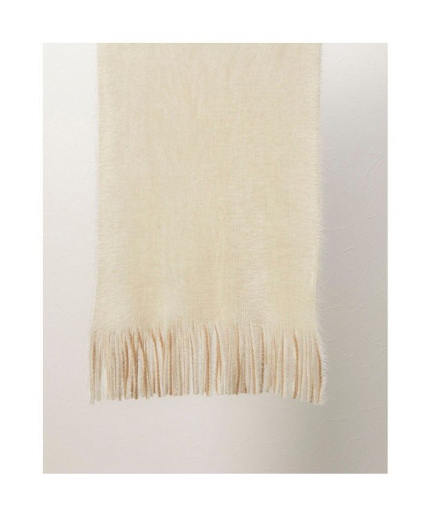 UNBILLION カシュネ cache nez / ラッセルミンク起毛リバーシブルマフラー アイボリー