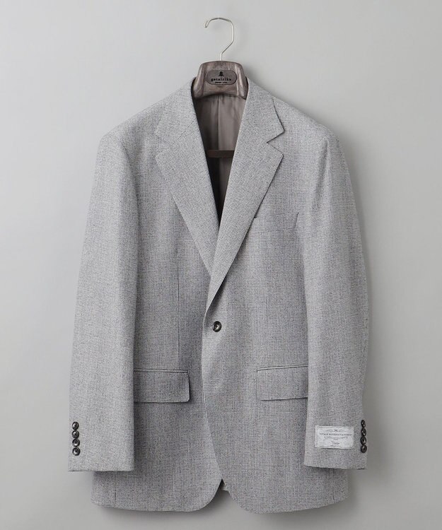 GOTAIRIKU 【CANONICO/カノニコ】サキソニーウールコットンブレンド ジャケット_グレー千鳥柄 ライトグレー×千鳥格子