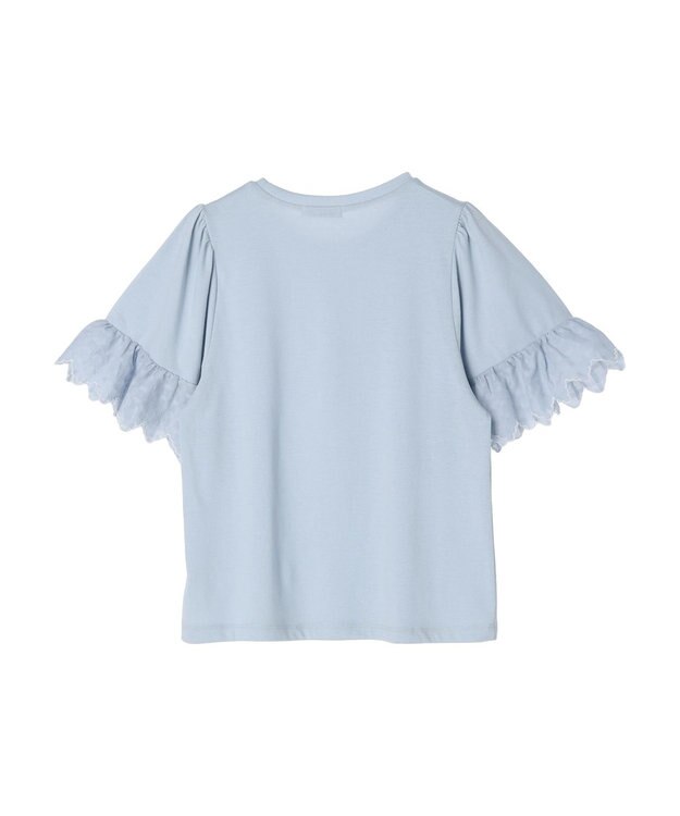 earth music&ecology 配色スカラップスリーブＴＥＥ Sax