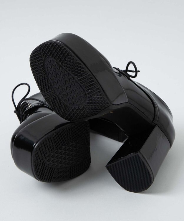 WEGO ボリュームヒールレースアップシューズ ブラックその他