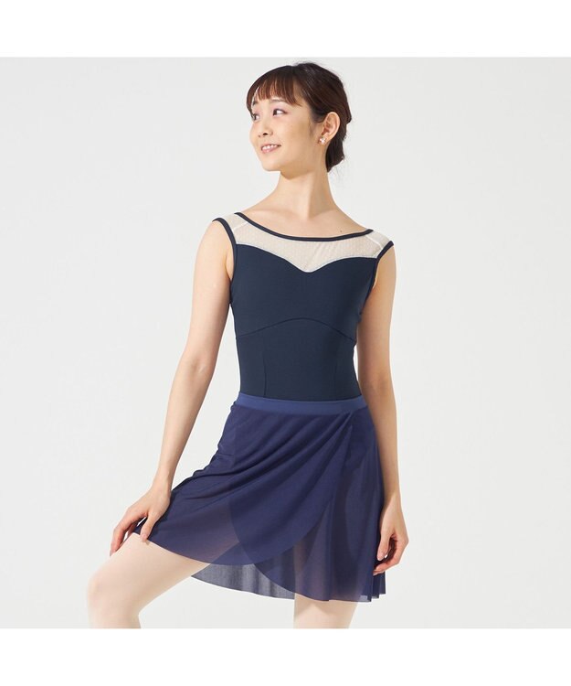 Chacott ノースリーブレオタード ネイビー