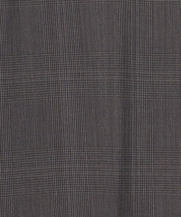 GOTAIRIKU ロングセラー【洗える/折り目加工/シワになりにくい/ウエストアジャスター】ウォッシャブル サマーウール100％パンツ_限定色(ノータック)25年モデル 新色/ダークブラウン×細チェック