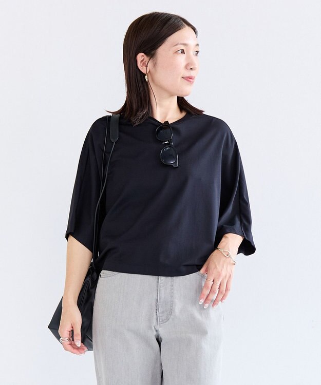 UNFILO L BEAUTY FORM-T ドルマンTシャツ ネイビー