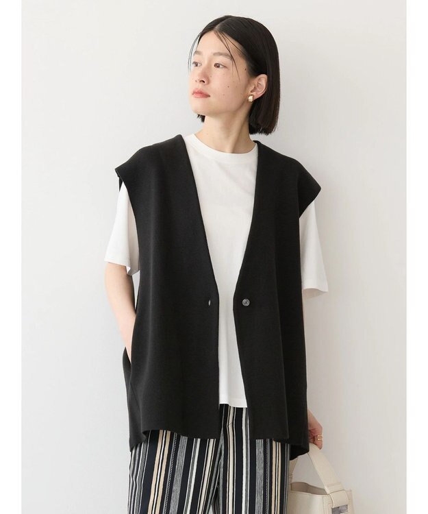 AMERICAN HOLIC Ｖネックニットジレ Black