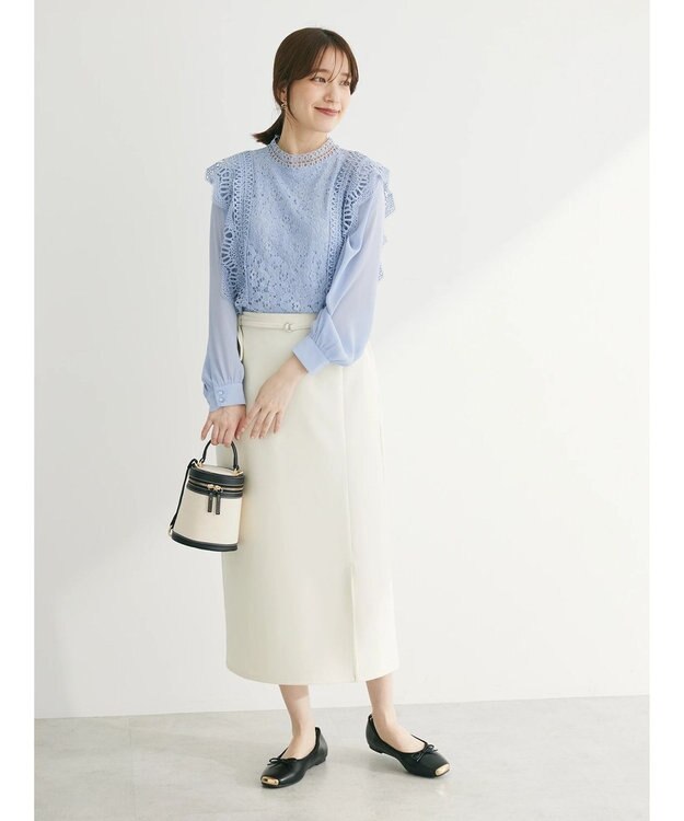 Green Parks ・Ｐｅｔｉｔ　Ｆｌｅｕｒ　イロイロレースブラウス Blue