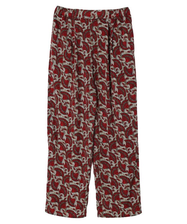 Green Parks アフリカン柄イージーパンツ Red