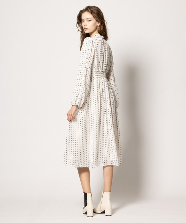 TOCCA 【ヨンア×大人百花×TOCCAコラボ・00サイズあり・洗える】ALLURING BEAUTY ドレス アイボリー×ブラック系